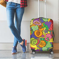 Hawaii Fruits Hippie Style Luggage Cover Vibrant Colorful LT01 - Polynesian Pride