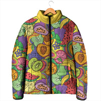 Hawaii Fruits Hippie Style Padded Jacket Vibrant Colorful LT01 - Polynesian Pride