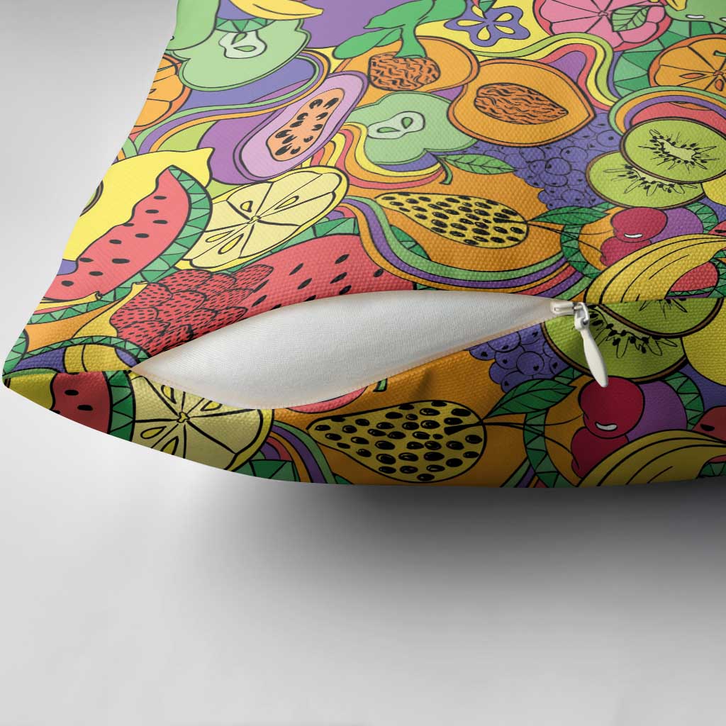 Hawaii Fruits Hippie Style Pillow Cover Vibrant Colorful LT01 - Polynesian Pride