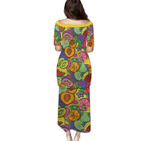 Hawaii Fruits Hippie Style Puletasi Vibrant Colorful LT01 - Polynesian Pride
