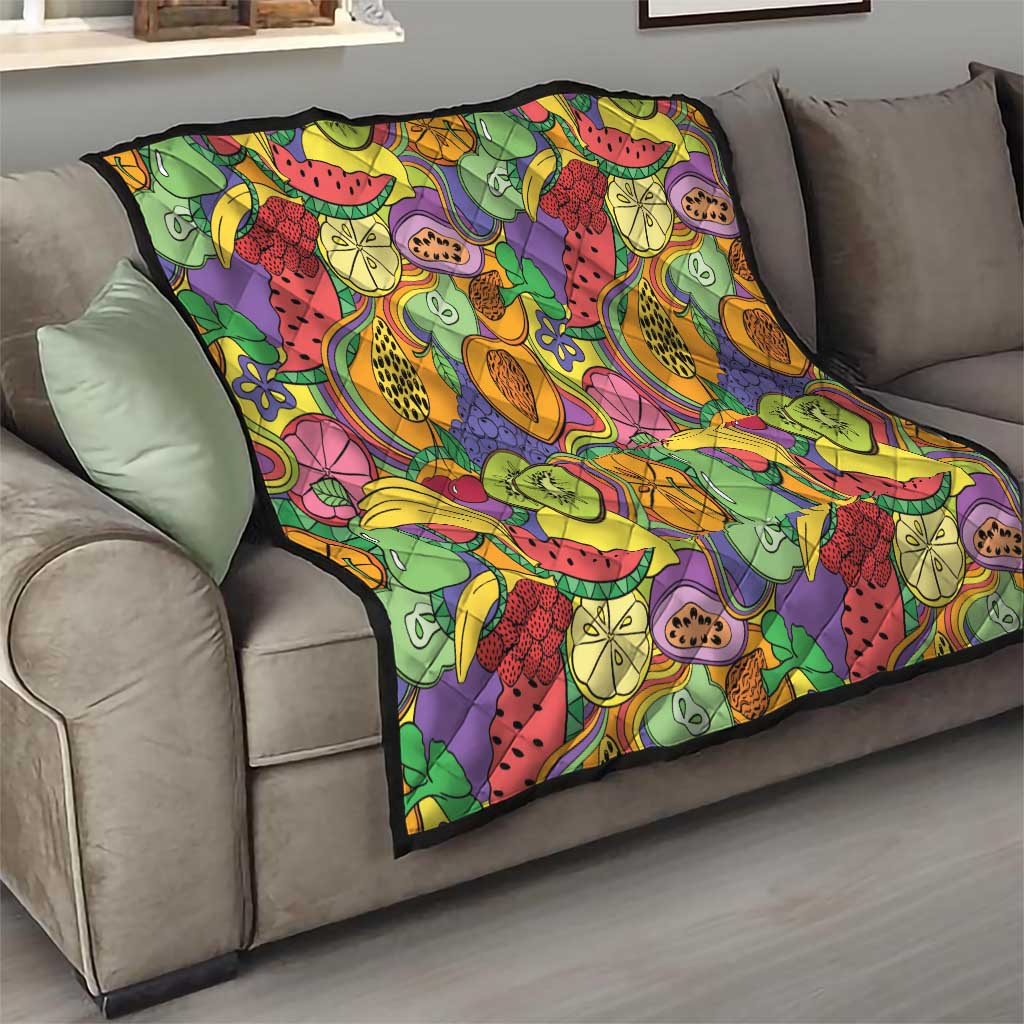 Hawaii Fruits Hippie Style Quilt Vibrant Colorful LT01 - Polynesian Pride