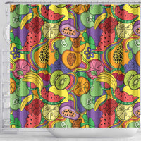 Hawaii Fruits Hippie Style Shower Curtain Vibrant Colorful LT01 - Polynesian Pride