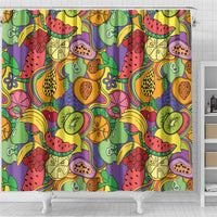 Hawaii Fruits Hippie Style Shower Curtain Vibrant Colorful LT01 - Polynesian Pride