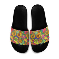 Hawaii Fruits Hippie Style Slide Sandals Vibrant Colorful LT01 Multicolor - Polynesian Pride