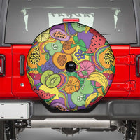 Hawaii Fruits Hippie Style Spare Tire Cover Vibrant Colorful LT01 - Polynesian Pride