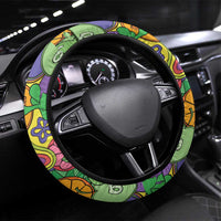 Hawaii Fruits Hippie Style Steering Wheel Cover Vibrant Colorful LT01 Universal Fit Multicolor - Polynesian Pride