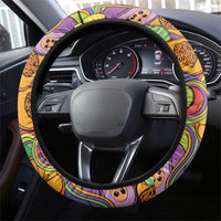 Hawaii Fruits Hippie Style Steering Wheel Cover Vibrant Colorful LT01 - Polynesian Pride