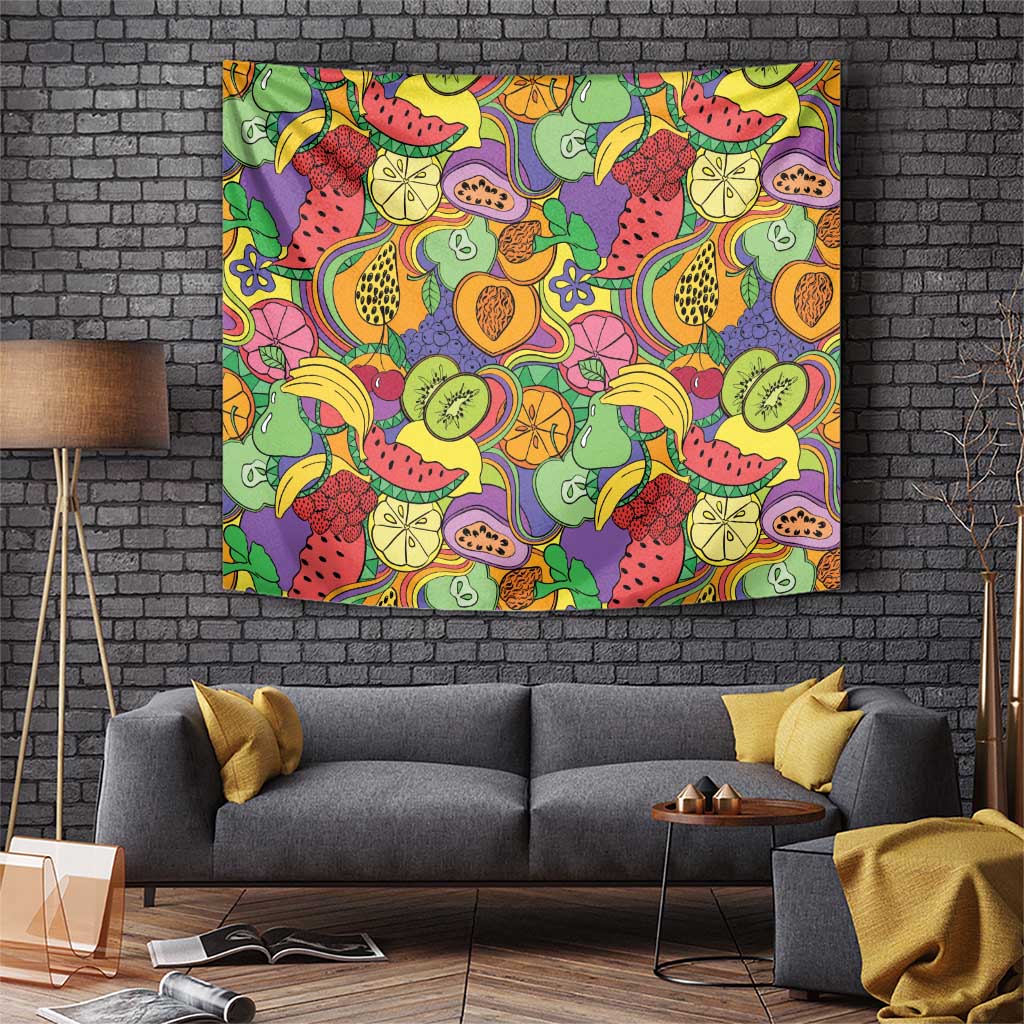 Hawaii Fruits Hippie Style Tapestry Vibrant Colorful LT01 Multicolor - Polynesian Pride