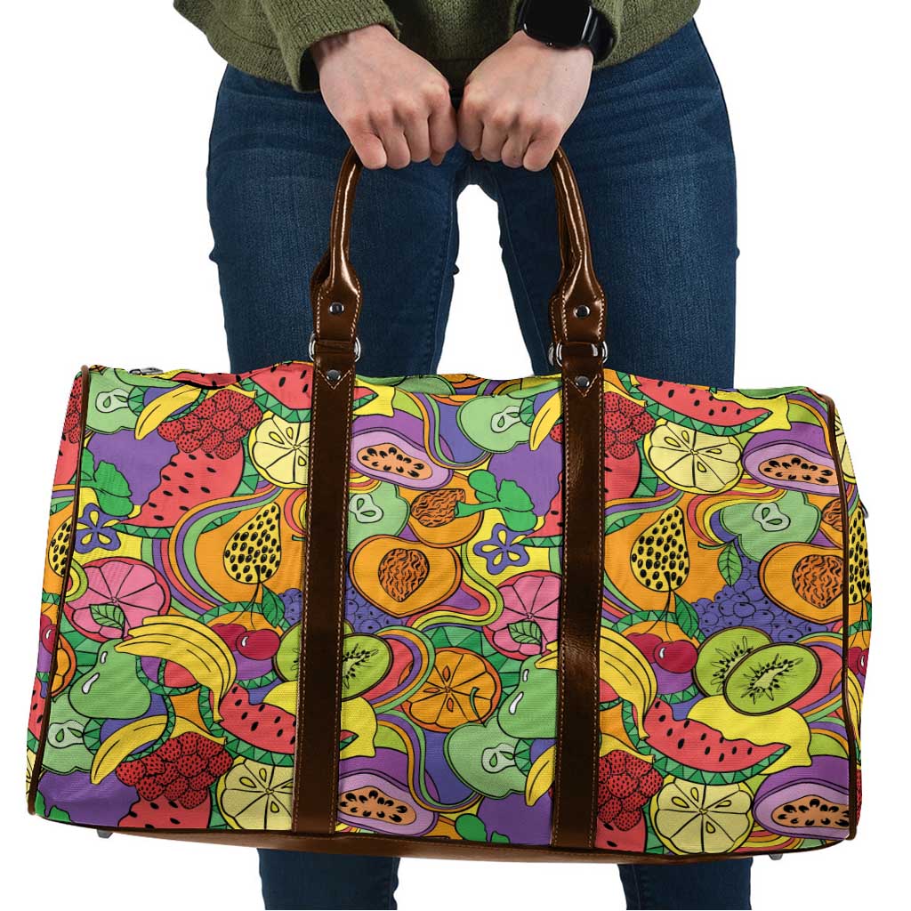 Hawaii Fruits Hippie Style Travel Bag Vibrant Colorful