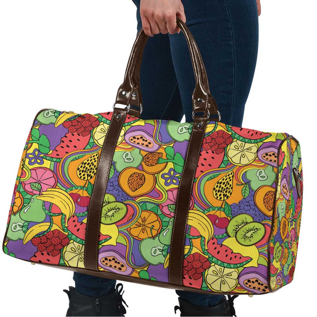 Hawaii Fruits Hippie Style Travel Bag Vibrant Colorful