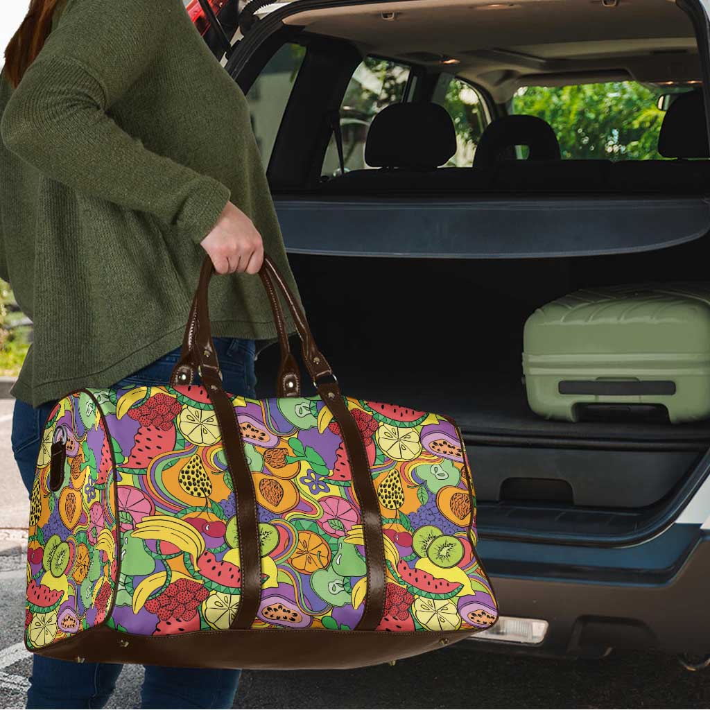 Hawaii Fruits Hippie Style Travel Bag Vibrant Colorful