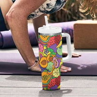 Hawaii Fruits Hippie Style Tumbler With Handle Vibrant Colorful LT01 - Polynesian Pride