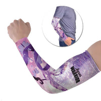 Personalized Polynesian Lupus Awareness Arm Sleeves Butterfly Hologram Lupus Warrior LT01 Set of 2 Purple - Polynesian Pride