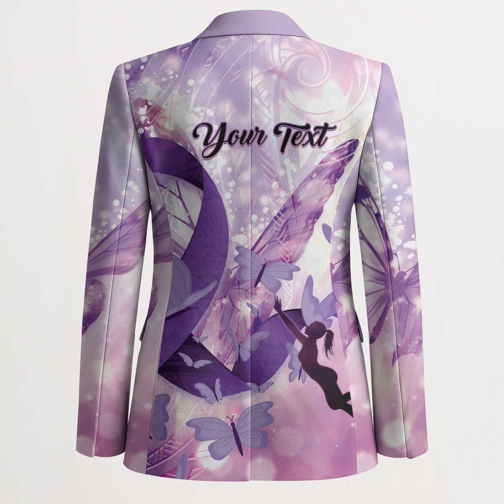 Personalized Polynesian Lupus Awareness Blazer Butterfly Hologram Lupus Warrior LT01 - Polynesian Pride