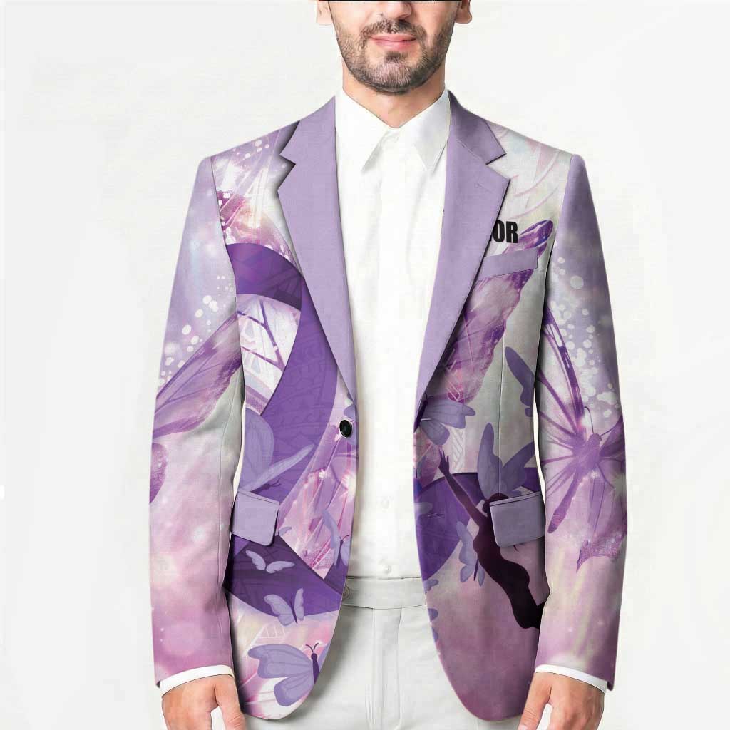 Personalized Polynesian Lupus Awareness Blazer Butterfly Hologram Lupus Warrior LT01 - Polynesian Pride