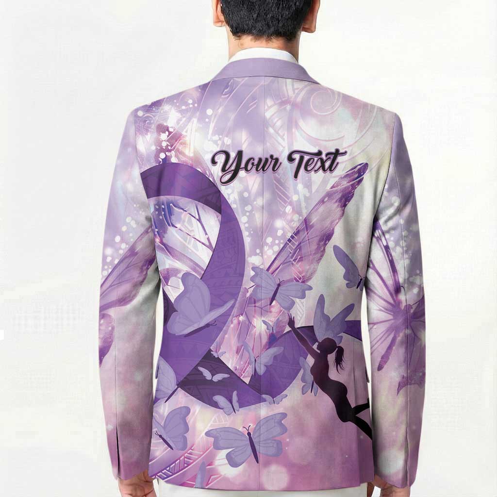Personalized Polynesian Lupus Awareness Blazer Butterfly Hologram Lupus Warrior LT01 - Polynesian Pride