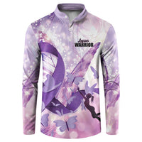 Personalized Polynesian Lupus Awareness Button Sweatshirt Butterfly Hologram Lupus Warrior LT01 Purple - Polynesian Pride