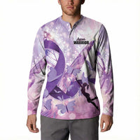 Personalized Polynesian Lupus Awareness Button Sweatshirt Butterfly Hologram Lupus Warrior LT01 - Polynesian Pride