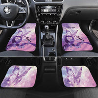 Personalized Polynesian Lupus Awareness Car Mats Butterfly Hologram Lupus Warrior LT01 Set 4pcs Purple - Polynesian Pride