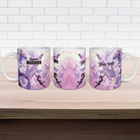 Personalized Polynesian Lupus Awareness Ceramic Mug Butterfly Hologram Lupus Warrior LT01 - Polynesian Pride