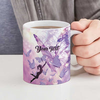 Personalized Polynesian Lupus Awareness Ceramic Mug Butterfly Hologram Lupus Warrior LT01 - Polynesian Pride