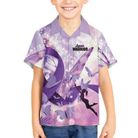 Personalized Polynesian Lupus Awareness Family Matching Long Sleeve Bodycon Dress and Hawaiian Shirt Butterfly Hologram Lupus Warrior