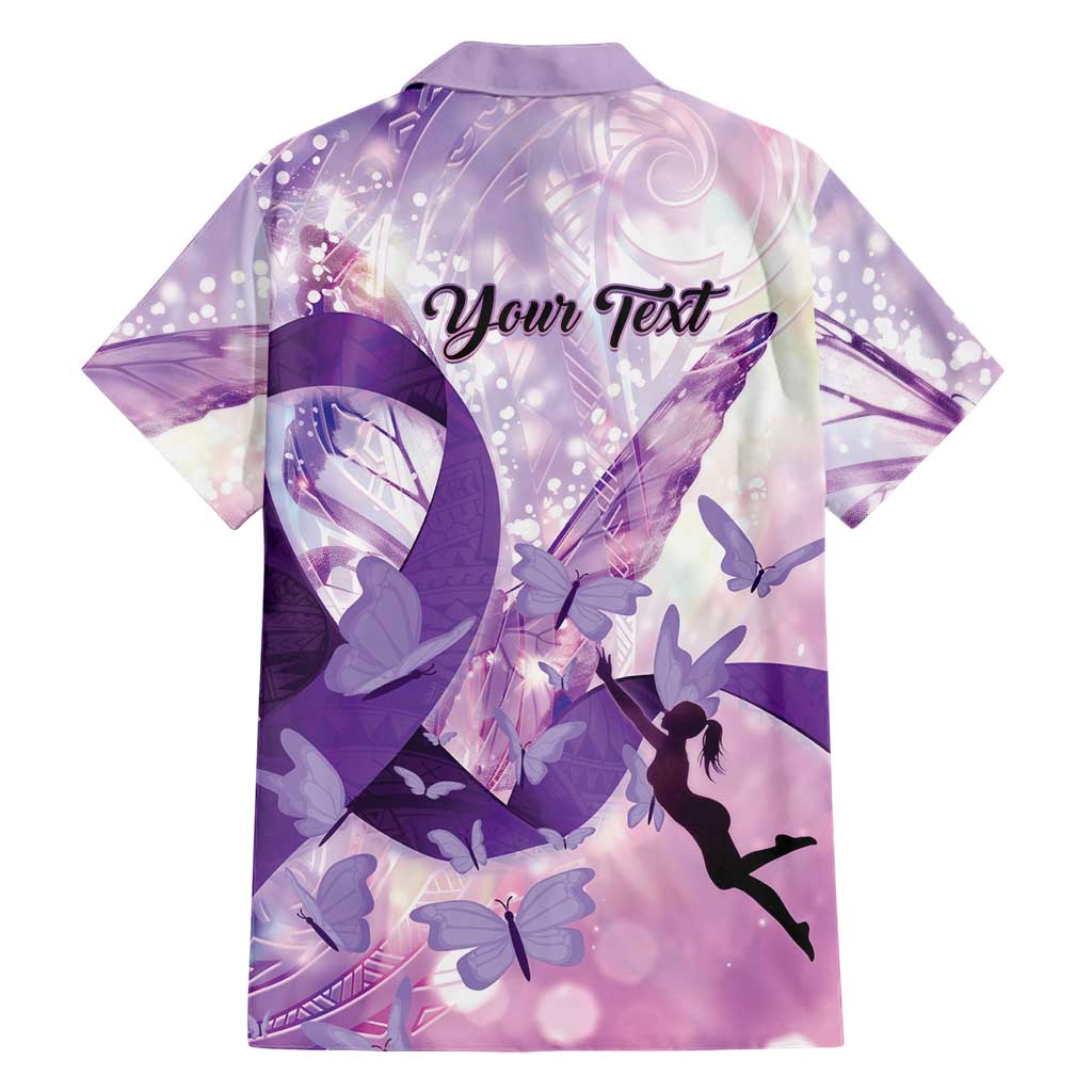 Personalized Polynesian Lupus Awareness Family Matching Tank Maxi Dress and Hawaiian Shirt Butterfly Hologram Lupus Warrior