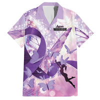 Personalized Polynesian Lupus Awareness Hawaiian Shirt Butterfly Hologram Lupus Warrior LT01 Purple - Polynesian Pride