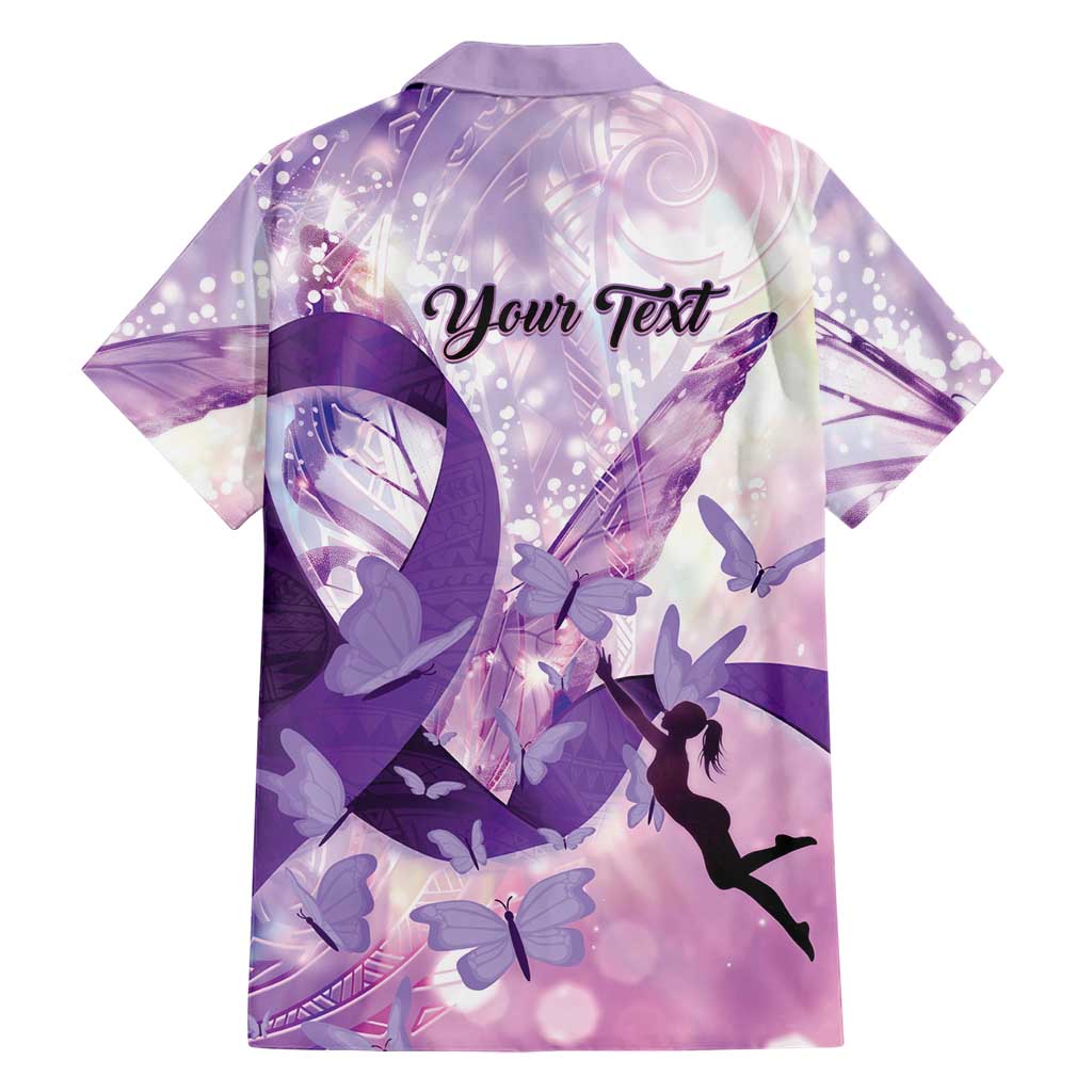 Personalized Polynesian Lupus Awareness Hawaiian Shirt Butterfly Hologram Lupus Warrior LT01 - Polynesian Pride
