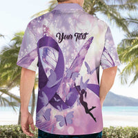 Personalized Polynesian Lupus Awareness Hawaiian Shirt Butterfly Hologram Lupus Warrior LT01 - Polynesian Pride