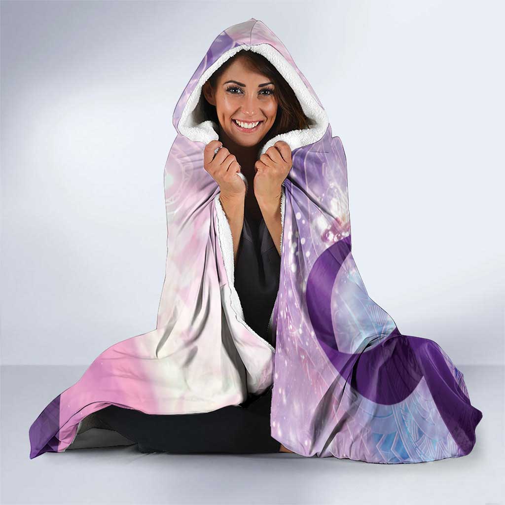 Polynesian Lupus Awareness Hooded Blanket Butterfly Hologram Lupus Warrior LT01 - Polynesian Pride
