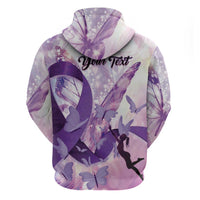 Personalized Polynesian Lupus Awareness Hoodie Butterfly Hologram Lupus Warrior LT01 - Polynesian Pride