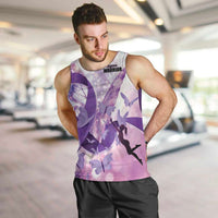 Personalized Polynesian Lupus Awareness Men Tank Top Butterfly Hologram Lupus Warrior LT01 Purple - Polynesian Pride