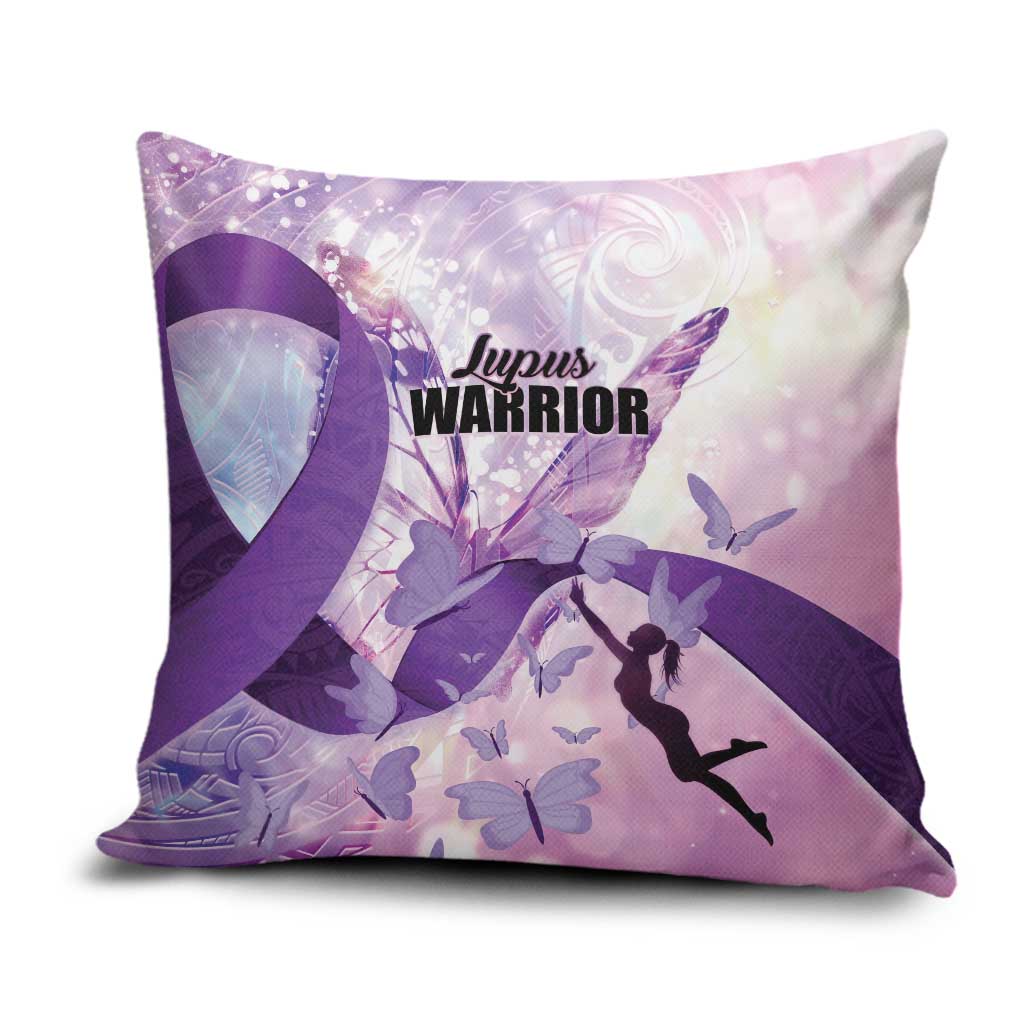 Polynesian Lupus Awareness Pillow Cover Butterfly Hologram Lupus Warrior LT01 Purple - Polynesian Pride