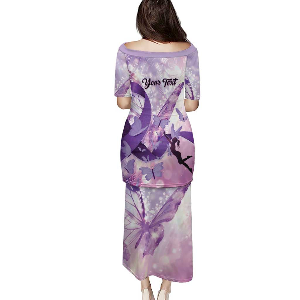 Personalized Polynesian Lupus Awareness Puletasi Butterfly Hologram Lupus Warrior