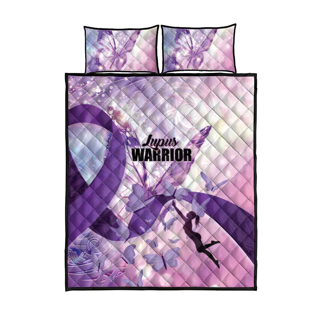 Polynesian Lupus Awareness Quilt Bed Set Butterfly Hologram Lupus Warrior LT01 - Polynesian Pride