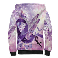 Personalized Polynesian Lupus Awareness Sherpa Hoodie Butterfly Hologram Lupus Warrior LT01 - Polynesian Pride