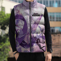 Personalized Polynesian Lupus Awareness Sleeveless Puffer Jacket Butterfly Hologram Lupus Warrior LT01 - Polynesian Pride