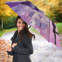 Polynesian Lupus Awareness Umbrella Butterfly Hologram Lupus Warrior