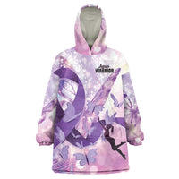 Personalized Polynesian Lupus Awareness Wearable Blanket Hoodie Butterfly Hologram Lupus Warrior