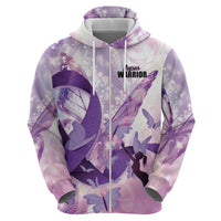 Personalized Polynesian Lupus Awareness Zip Hoodie Butterfly Hologram Lupus Warrior LT01 - Polynesian Pride