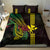 Hawaii Kakau Hammerhead Shark Bedding Set Neon Plumeria Pattern