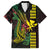 Hawaii Kakau Hammerhead Shark Family Matching Puletasi and Hawaiian Shirt Neon Plumeria Pattern