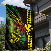 Hawaii Kakau Hammerhead Shark Garden Flag Neon Plumeria Pattern LT01 - Polynesian Pride
