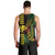 Hawaii Kakau Hammerhead Shark Men Tank Top Neon Plumeria Pattern