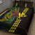 Hawaii Kakau Hammerhead Shark Quilt Bed Set Neon Plumeria Pattern