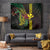 Hawaii Kakau Hammerhead Shark Tapestry Neon Plumeria Pattern