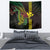 Hawaii Kakau Hammerhead Shark Tapestry Neon Plumeria Pattern