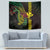 Hawaii Kakau Hammerhead Shark Tapestry Neon Plumeria Pattern