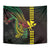 Hawaii Kakau Hammerhead Shark Tapestry Neon Plumeria Pattern